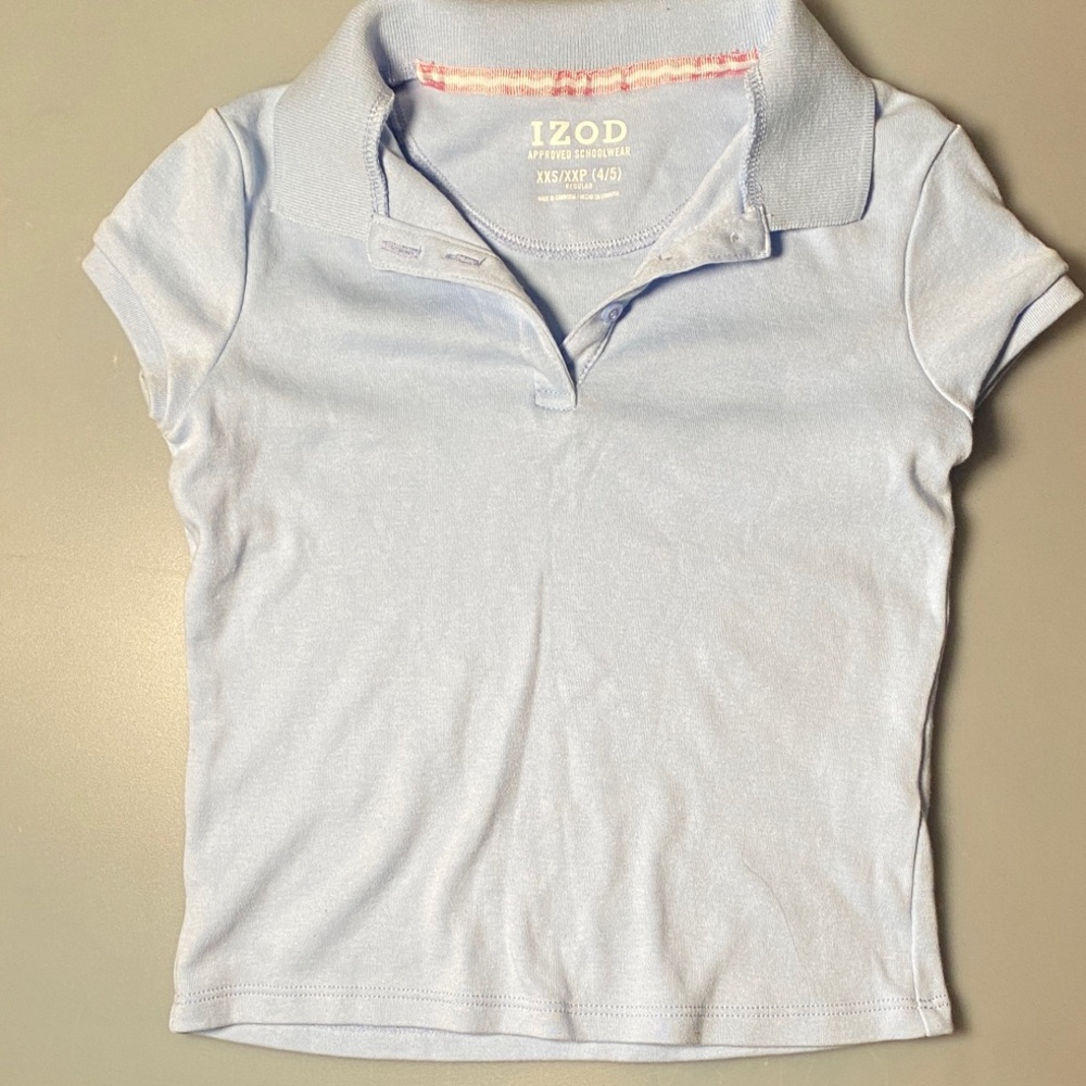 Izod Sky Blue Kids Polo Shirt size 4/5